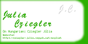 julia cziegler business card