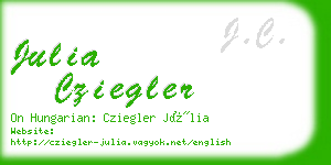 julia cziegler business card